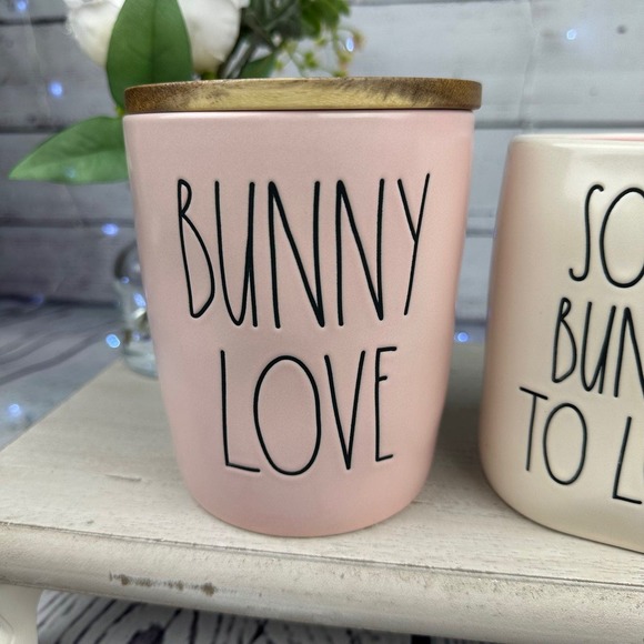 Rae Dunn Pink Bunny Love Cellar and Some Bunny To Love Easter Mug Set - Picture 2 of 10